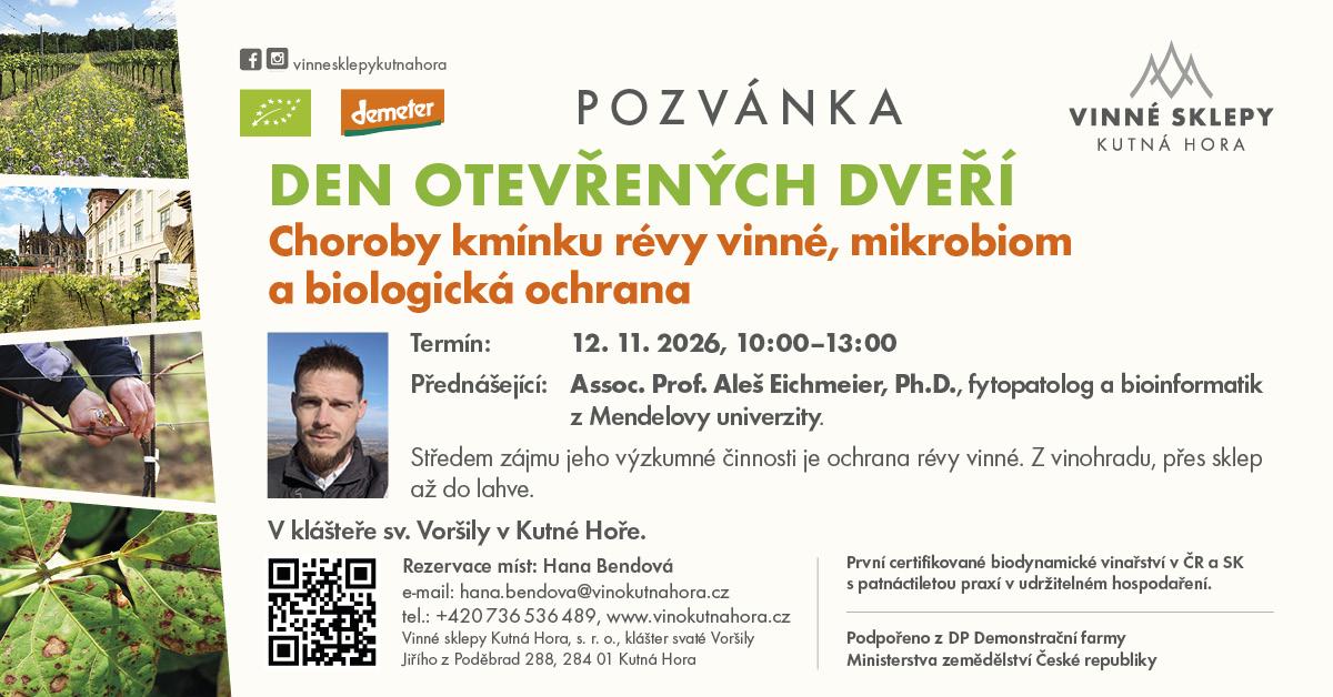 Vzdělávání pro profesionální zemědělce - CHOROBY KMÍNKU RÉVY VINNÉ, MIKROBIOM A BIOLOGICKÁ OCHRANA