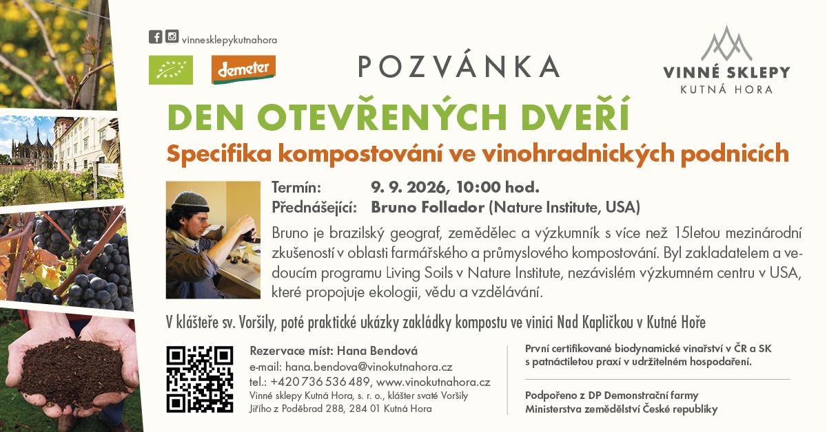 Den otevřených dveří: BRUNO FOLLADOR - Specifika kompostování ve vinohradnických podnicích