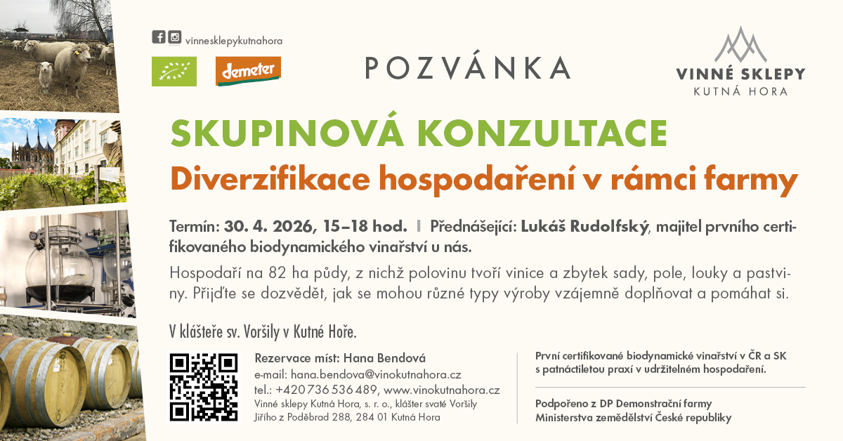 SKUPINOVÁ KONZULTACE: Diverzifikace hospodaření v rámci farmy