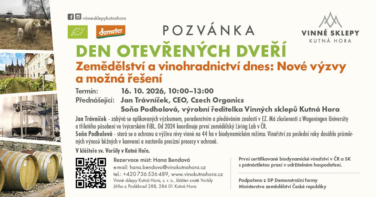 Vzdělávání pro profesionální zemědělce - ZEMĚDĚLSTVÍ A VINOHRADNICTVÍ DNES: Nové výzvy a možná řešení