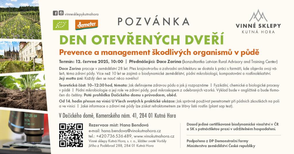 Den otevřených dveří - prevence a management škodlivých organismů v půdě